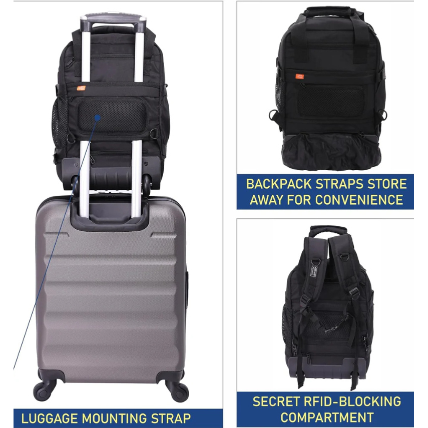 Batoh na kolečkách Aerolite BPMAX03 - černý - Obrázek 15