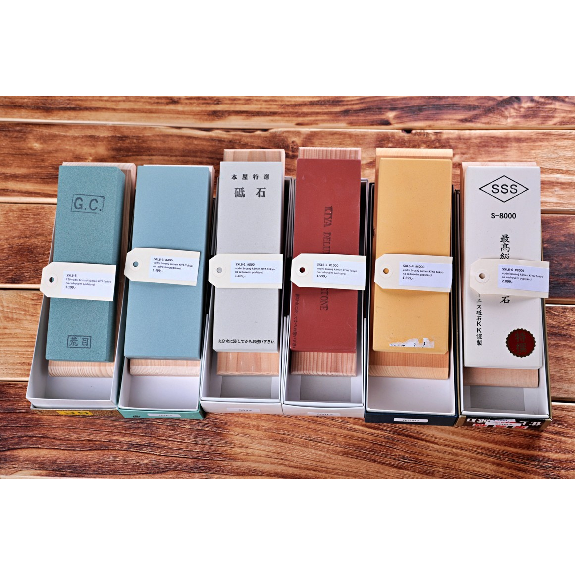 Brusný kámen Kiya Tokyo na cedrovém podstavci 8000 - šedý - Obrázek 17