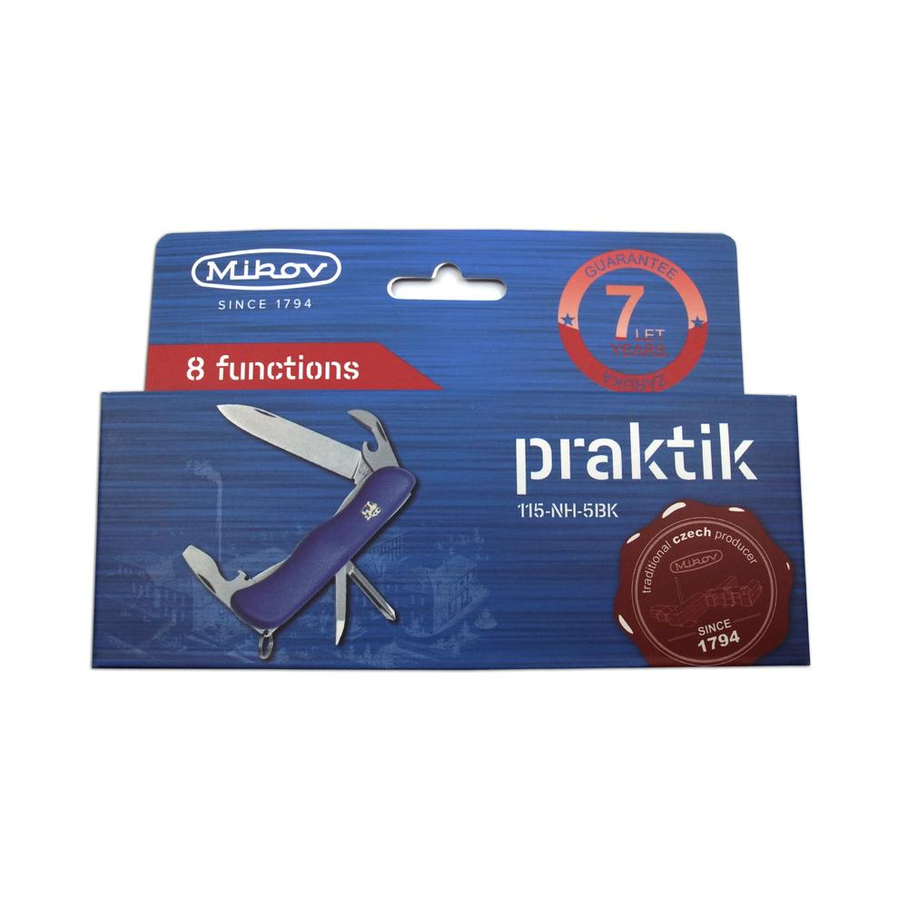 Kapesní zavírací nůž Mikov Praktik 115-NH-5/BK - modrý-stříbrný - Obrázek 4