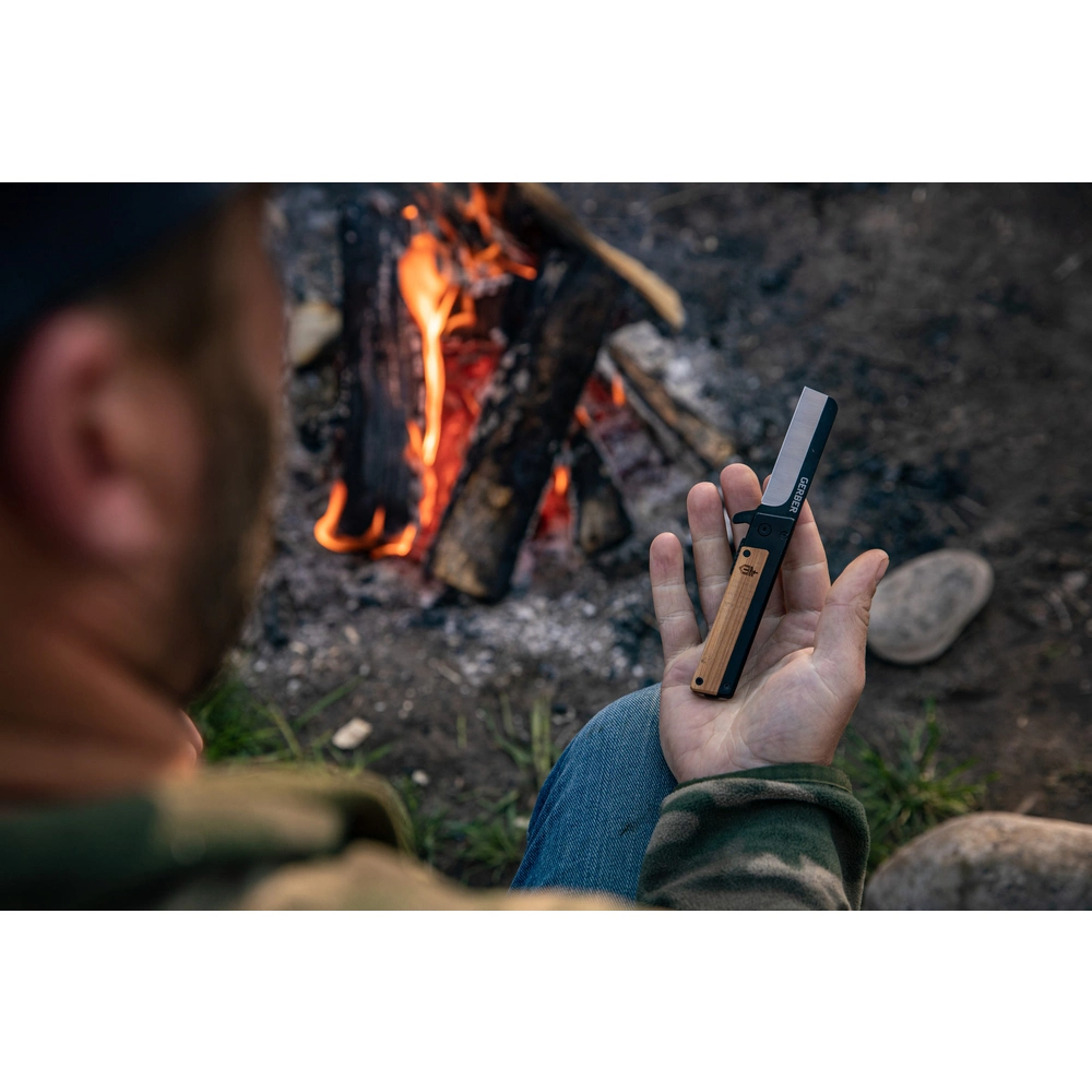 Set nůž Gerber Quadrant Modern Folding+peněženka Barbill - černý-hnědý - Obrázek 3