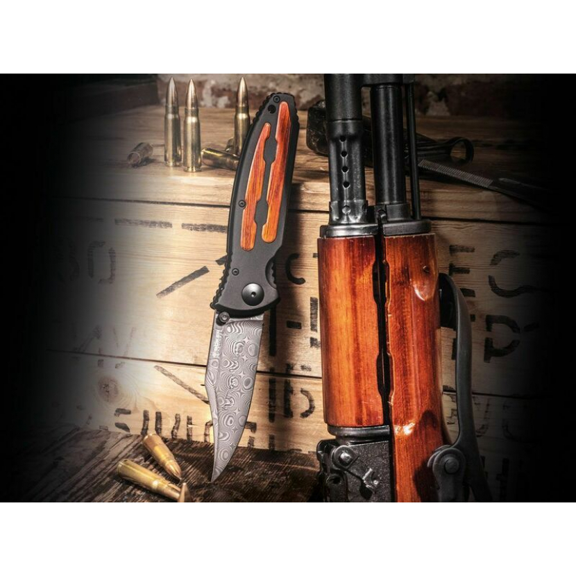 Damaškový nůž Böker Manufaktur Solingen Kalashnikov Bayonet - hnědý-šedý - Obrázek 3