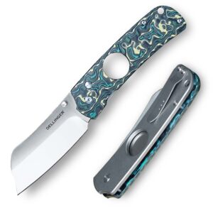 Zavírací nůž s ořezávačem doutníků Dellinger Cigar Cutter DC-53 Carbon - modrý-stříbrný