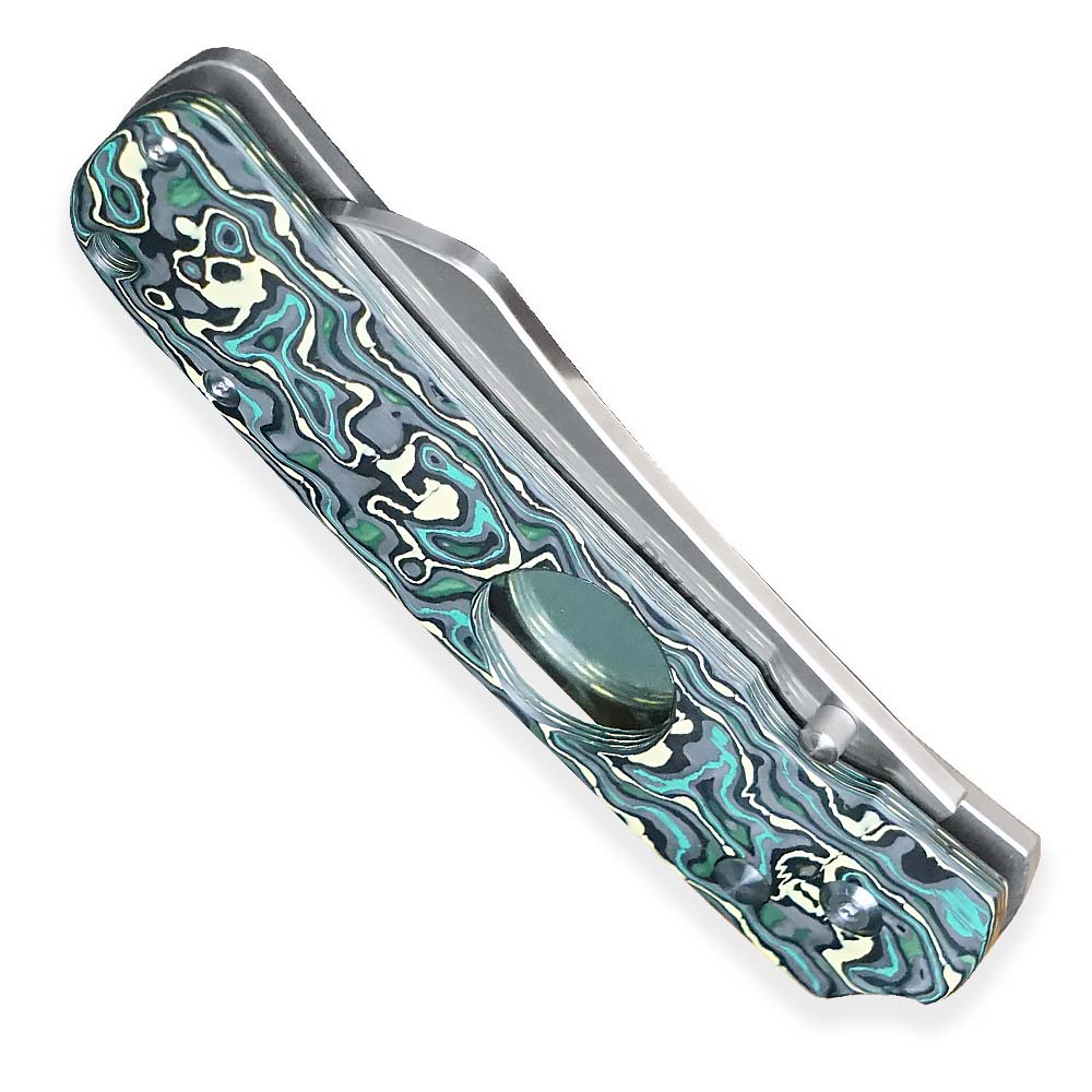 Zavírací nůž s ořezávačem doutníků Dellinger Cigar Cutter DC-53 Carbon - modrý-stříbrný - Obrázek 4