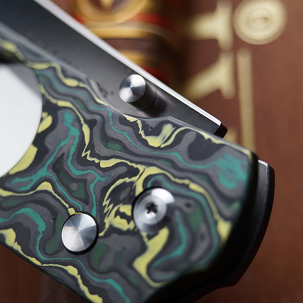 Zavírací nůž s ořezávačem doutníků Dellinger Cigar Cutter DC-53 Carbon - modrý-stříbrný - Obrázek 9