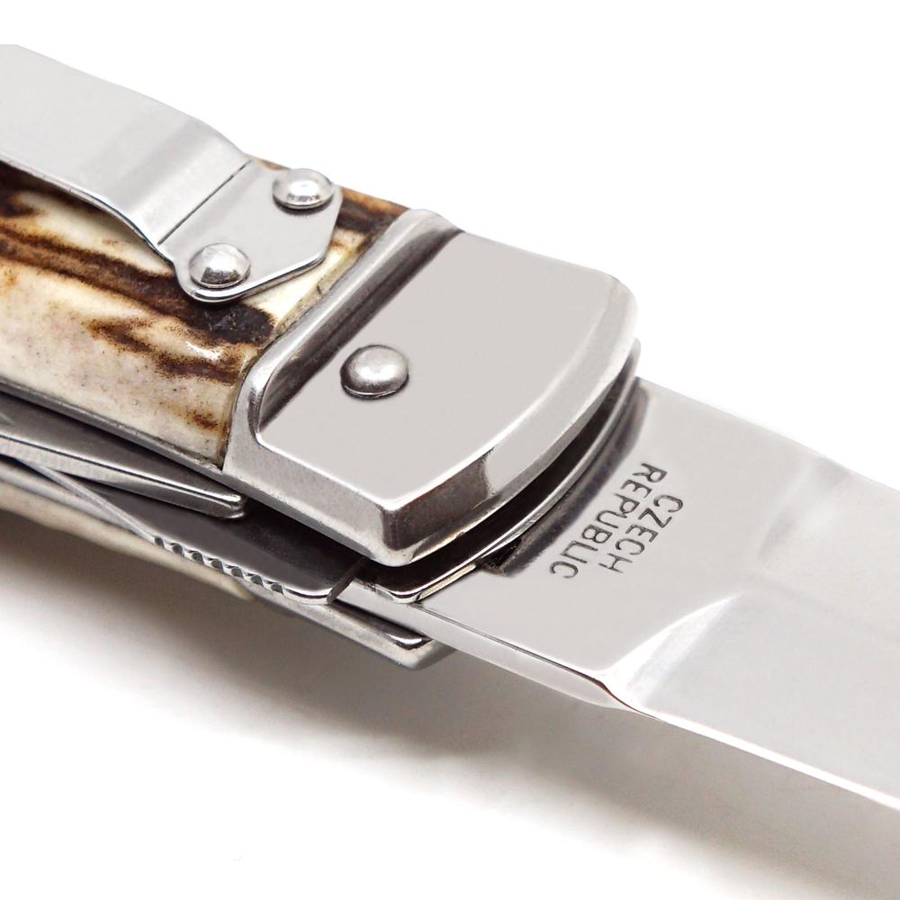 Nůž vyhazovací Mikov Predator 241-NP-4/N/KLIP - béžový-stříbrný - Obrázek 6