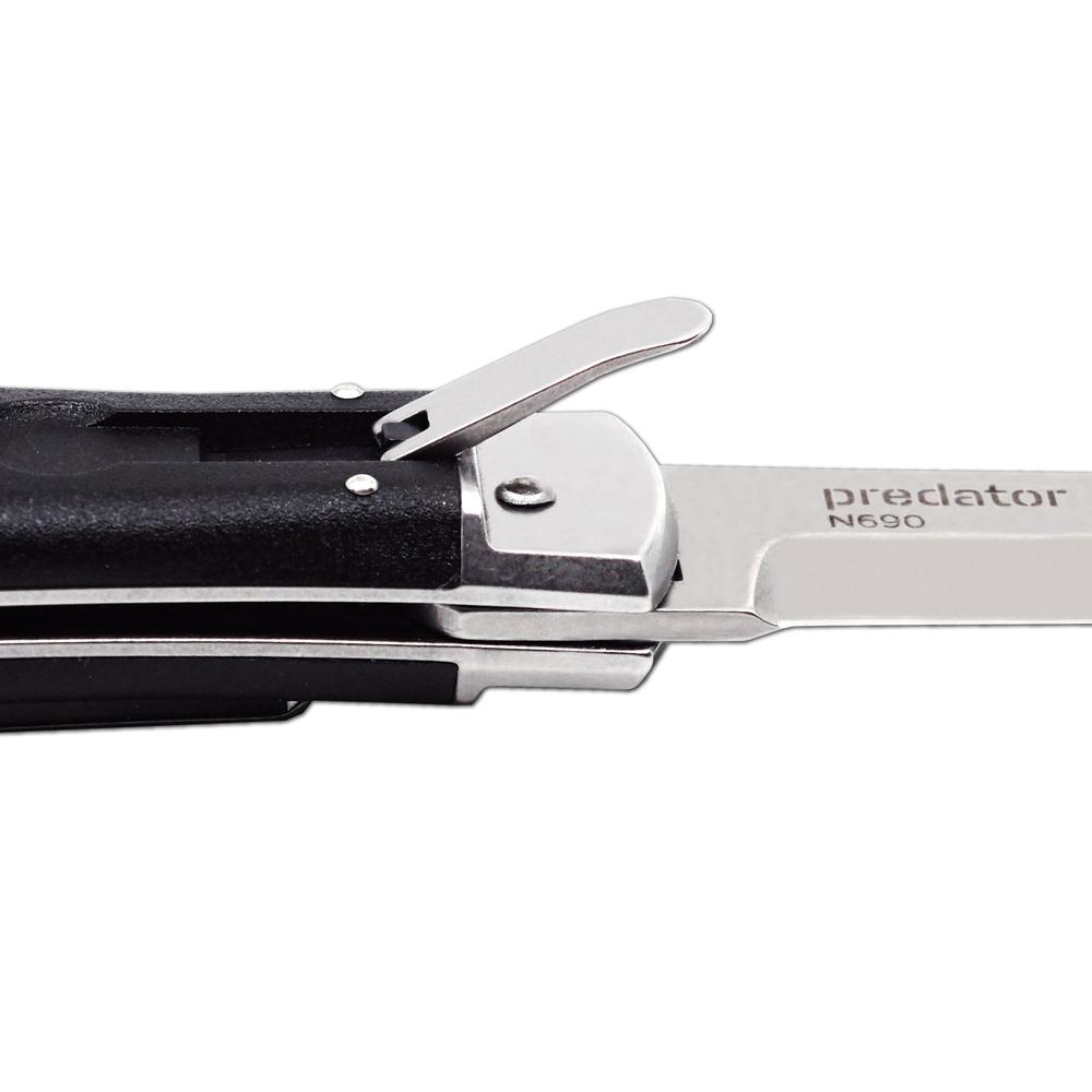 Nůž vyhazovací Mikov Predator 241-BH-1 L/STN Klip Stonewash - černý-stříbrný - Obrázek 4