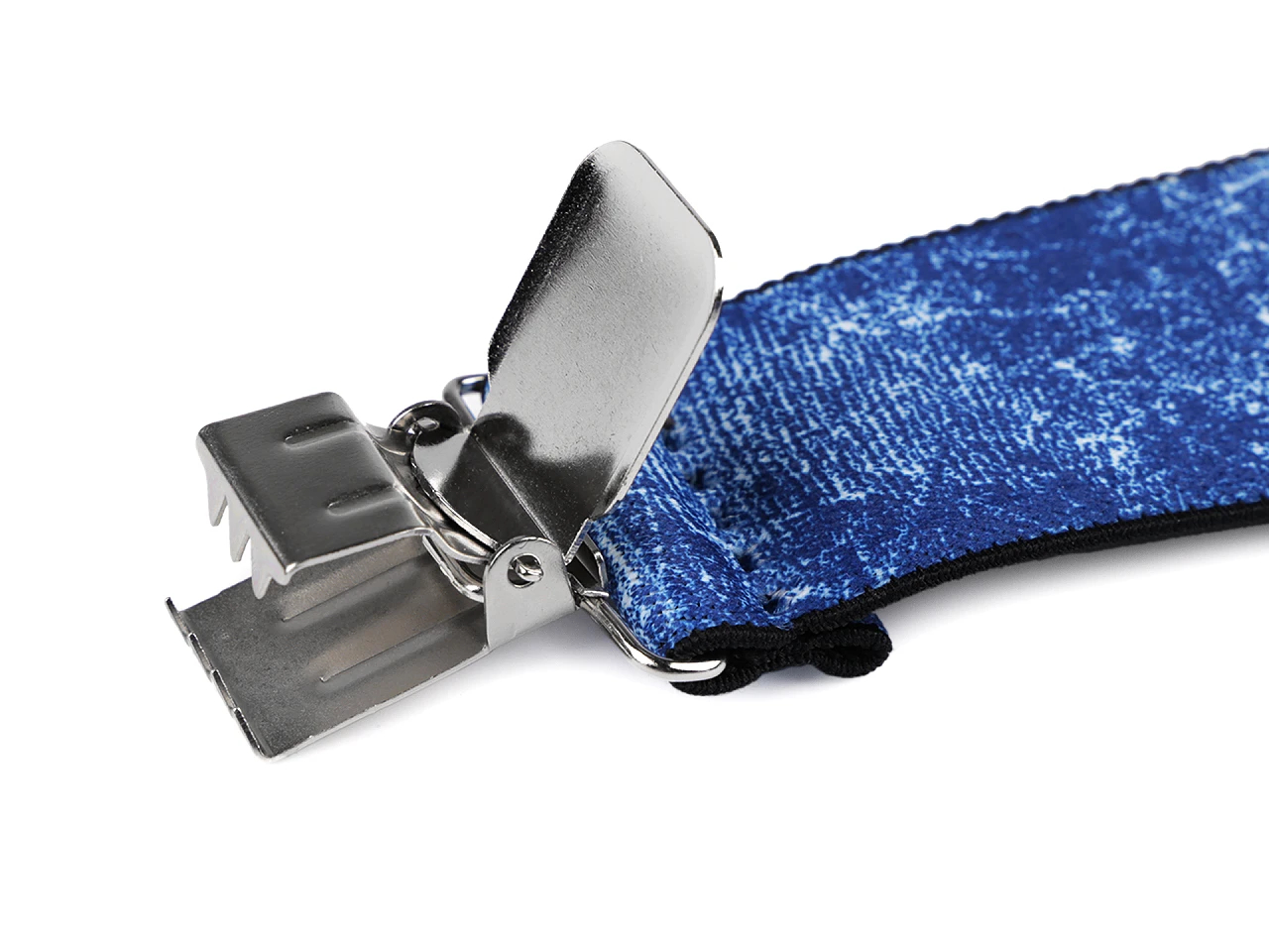 Šle šíře 4 cm Džínové - modré - Obrázek 2