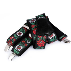 Šle šíře 4 cm Folklor - černé