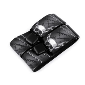 Šle motorkářské šíře 5 cm Lebka - černé