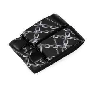 Šle motorkářské šíře 5 cm Řetězy - černé