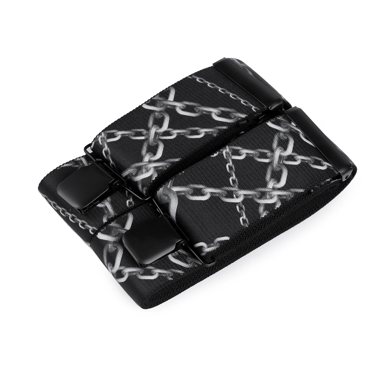 Šle motorkářské šíře 5 cm Řetězy - černé