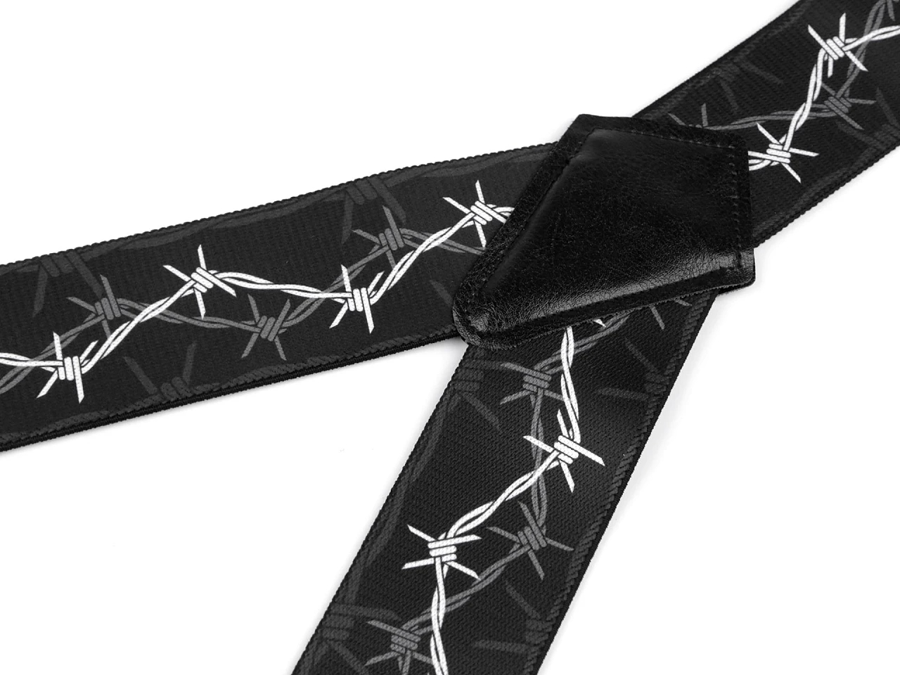 Šle motorkářské šíře 5 cm Drát - černé - Obrázek 2