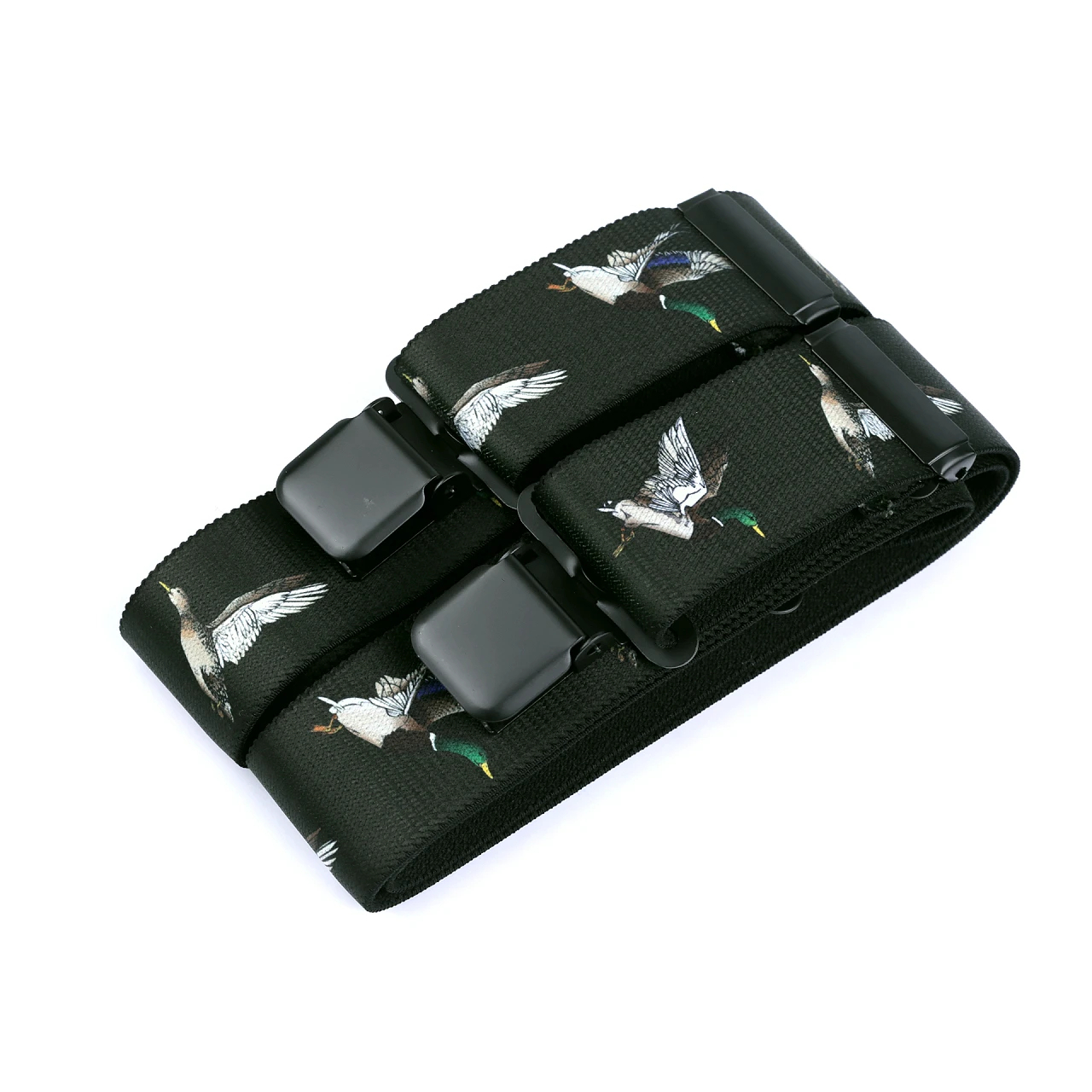 Šle myslivecké šíře 4 cm Kachny - tmavě olivové