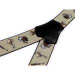 Šle myslivecké šíře 4 cm Lesní zvěř - béžové - Obrázek 2