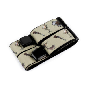 Šle myslivecké šíře 4 cm Lesní zvěř - béžové