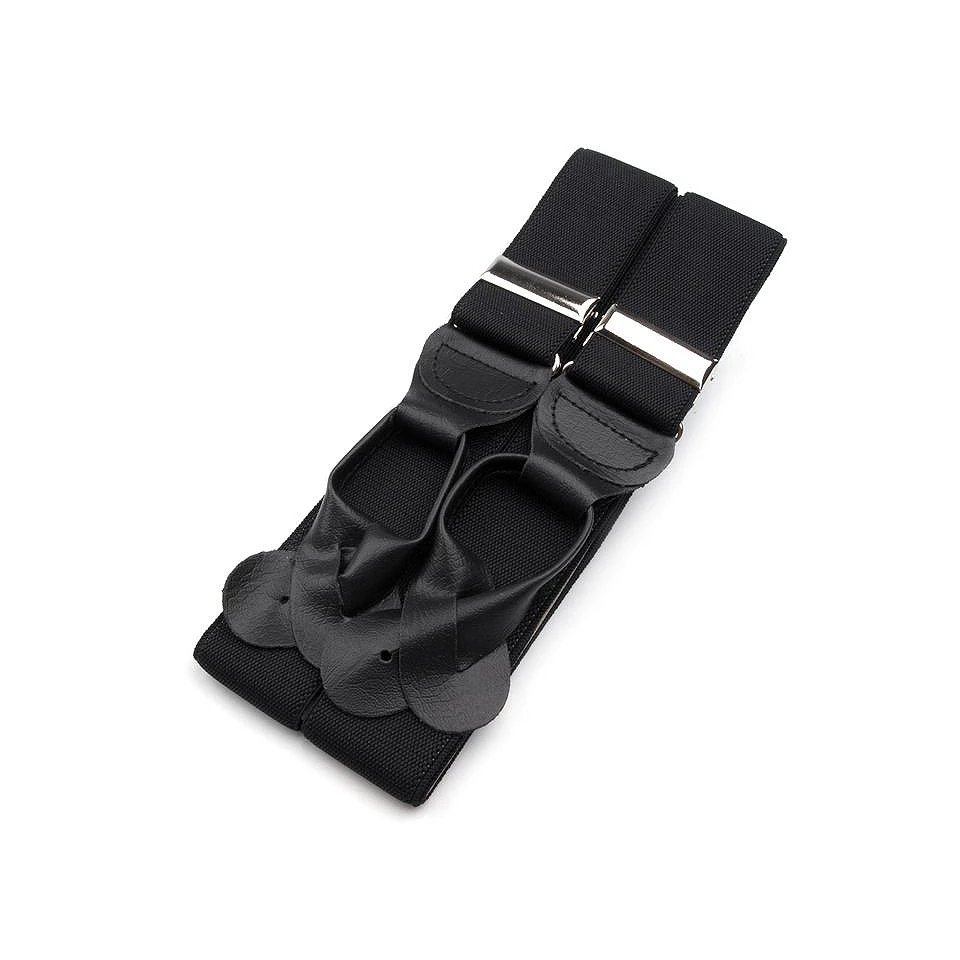 Šle na knoflíky šíře 3,5 cm - černé