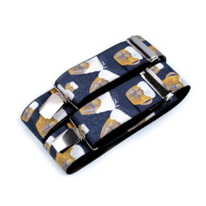 Šle pivařské šíře 4 cm Velké půllitry - modré