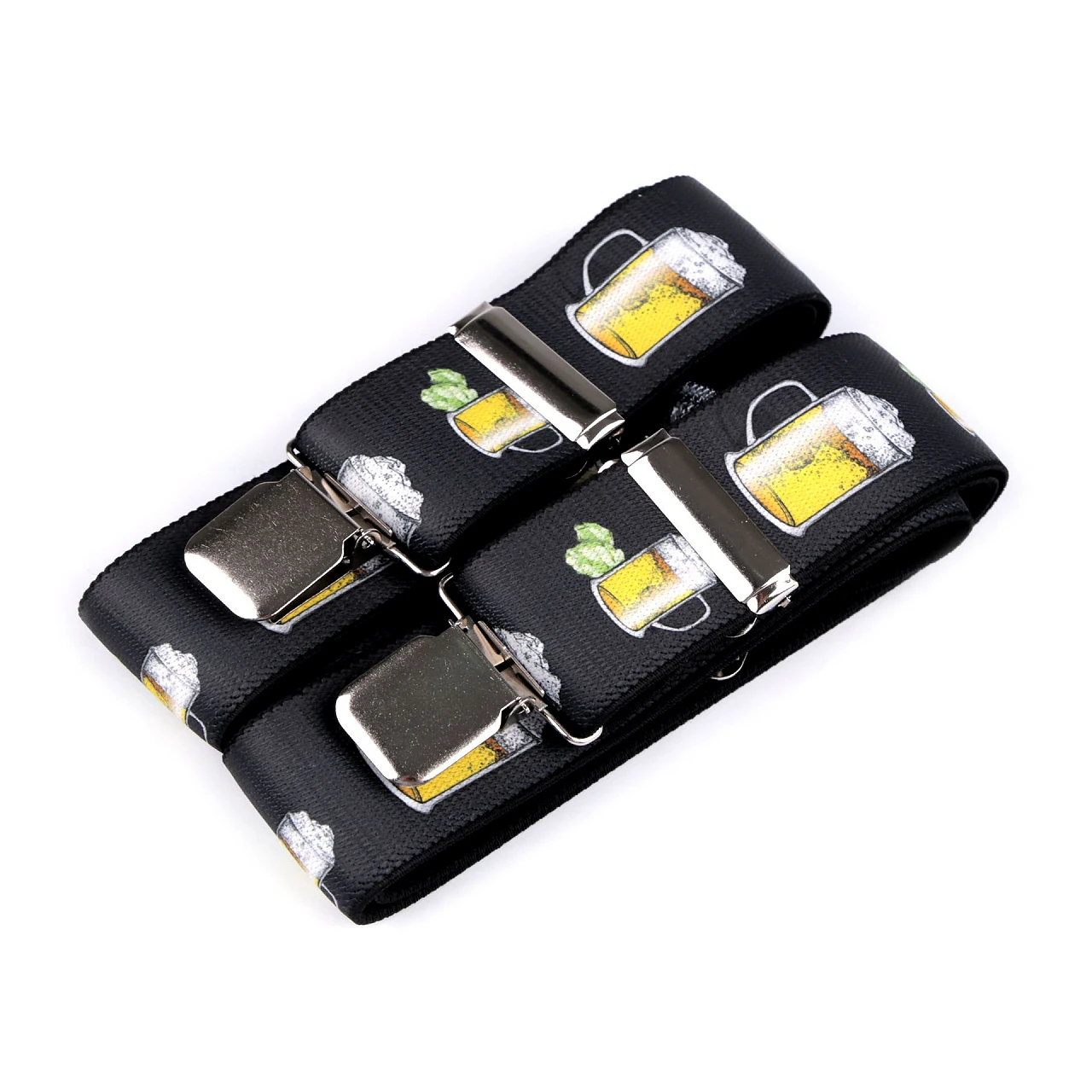 Šle pivařské šíře 4 cm Půllitry s pěnou - černé