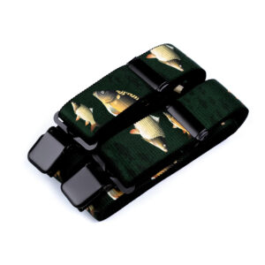 Šle rybářské šíře 4 cm Kapři - tmavě zelené