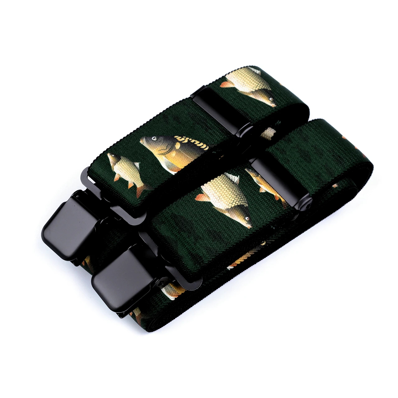 Šle rybářské šíře 4 cm Kapři - tmavě zelené