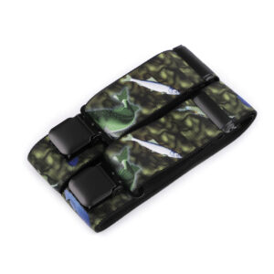 Šle rybářské šíře 4 cm Barevné rybky - hnědé