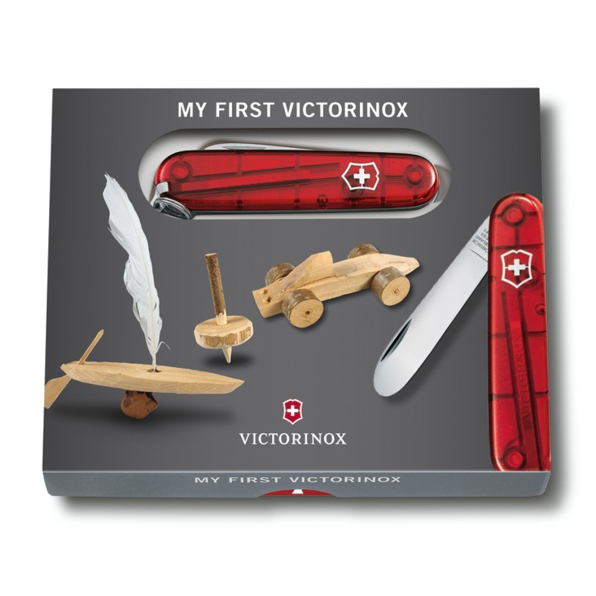 Nůž zavírací Victorinox My First 2 - červený-stříbrný - Obrázek 2