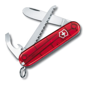 Nůž zavírací Victorinox My First 2 - červený-stříbrný