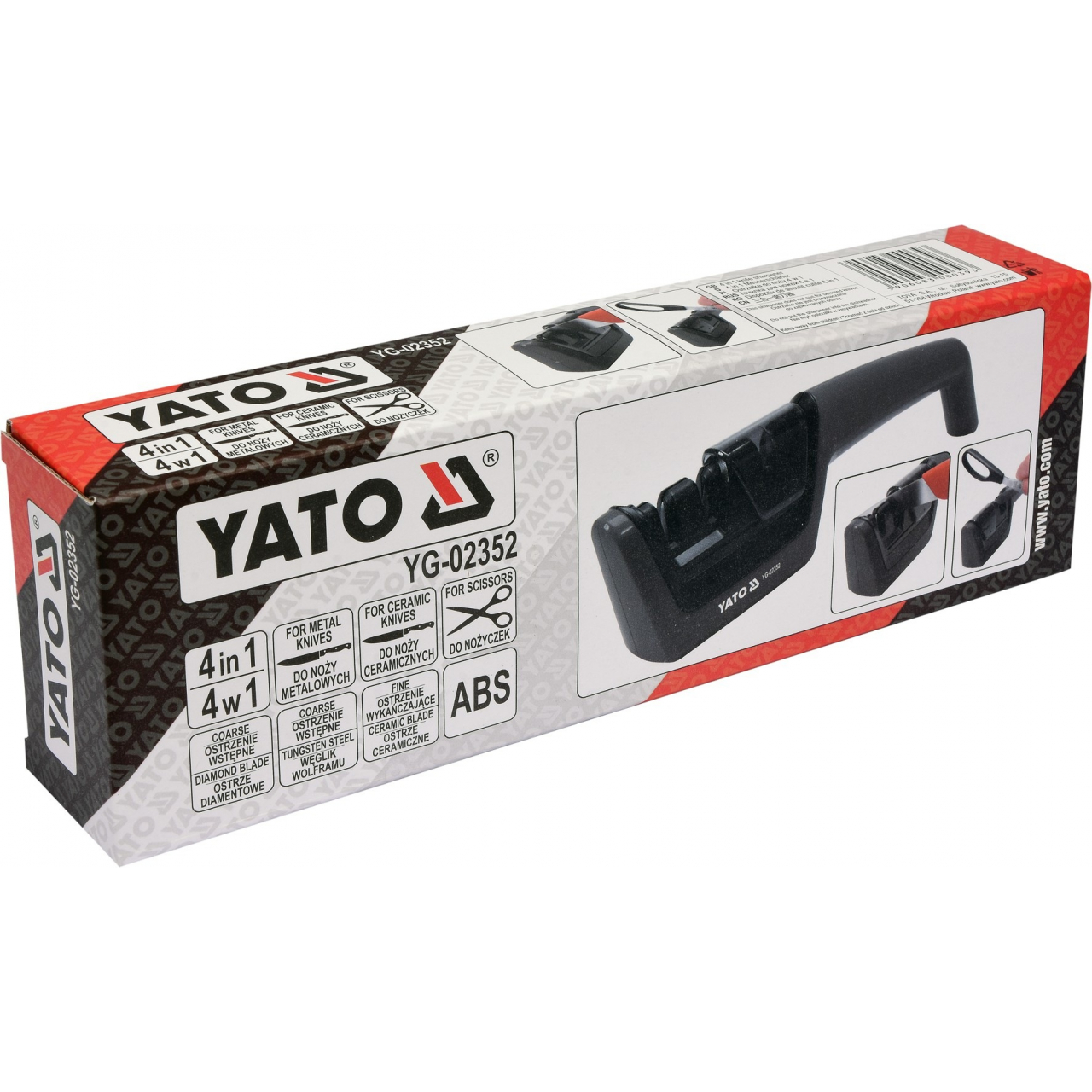 Brousek na nože Yate 4v1 na keramické a ocelové nože - černý - Obrázek 4