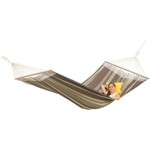 Houpací síť Amazonas Palacio - hnědá-béžová