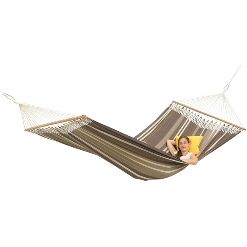 Houpací síť Amazonas Palacio - hnědá-béžová