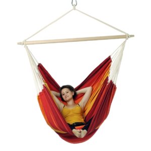 Závěsné křeslo Amazonas Gigante Lava - červené-žluté