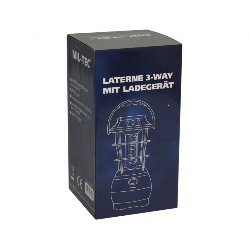 Svítilna Mil-Tec Camping 3-Way - černá - Obrázek 2