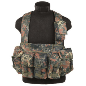Vesta taktická Mil-Tec Chest Rigg 6 kapes - flecktarn
