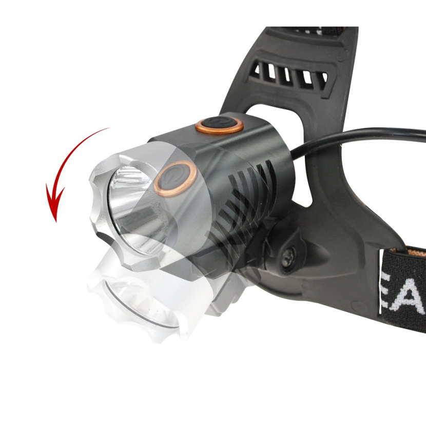 Čelovka Calter Profi nabíjecí 5W-CREE 400lm - černá - Obrázek 5