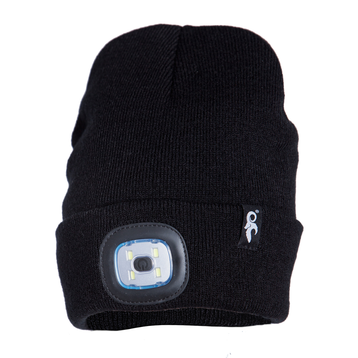 Zimní čepice s LED světlem a USB dobíjením - černá - Obrázek 3
