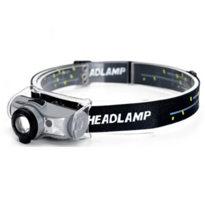 Dobíjecí čelovka se senzorem pohybu - černá-stříbrná