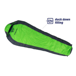 Spací pytel péřový (spacák) Acra Pongee 800 - zelený-šedý